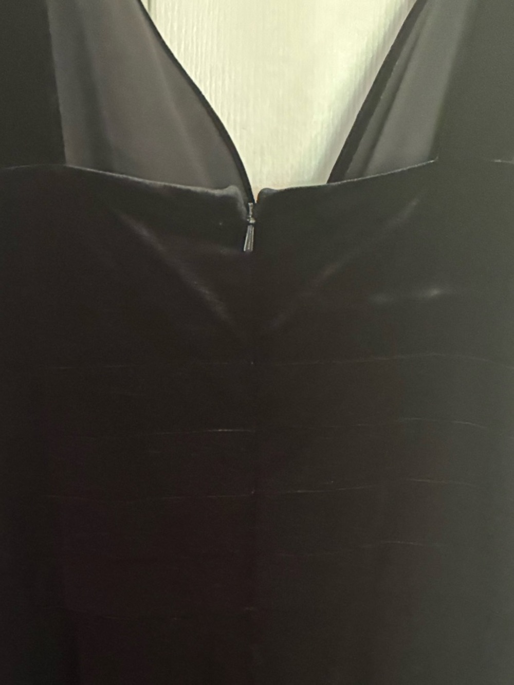 L'AGENCE Black Velvet V-Neck Jumpsuit - Picture 5 of 8